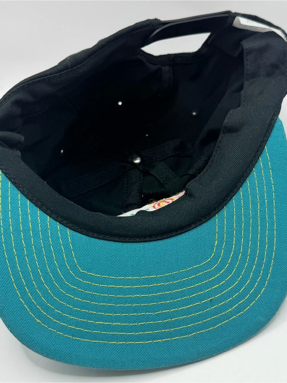 50-Year-Old Workout Embroidered Snapback Hat - Black & Teal